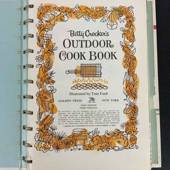 Betty Crocker Outdoor Cook Book Hardcover First Edition Second Printing Vtg 1961 - Picture 4 of 12